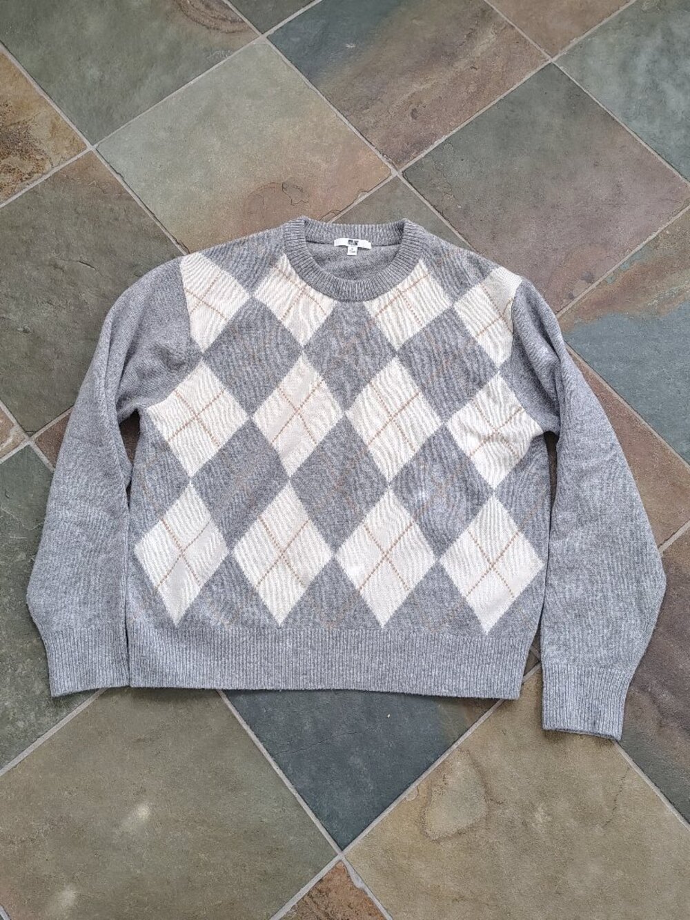 Uniqlo Premium Lambswool Classic Argyle Sweater Jumper
